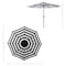 Pure Garden Striped Patio Umbrella, 9 Ft Sun Shade, Push Button Tilt for Outdoor Furniture, Deck or Backyard 50-LG1273 - alternate 7